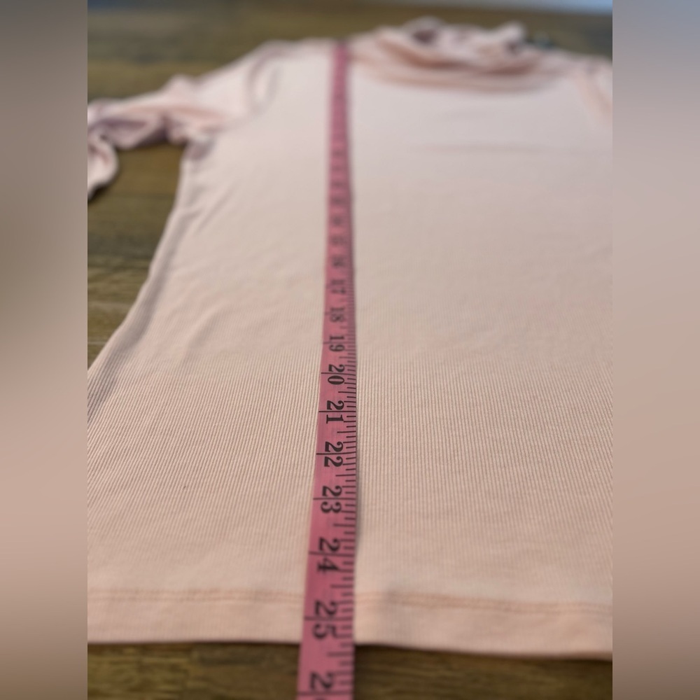 RALPH LAUREN | Pink Turtleneck Ribbed Long Sleeve Top | Size Large - Picture 8 of 11